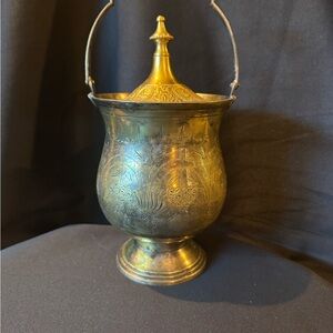 Vintage Leonard Ornate Silver-Plated Ice Bucket With Handle & Lid